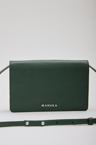 Luna Leather Wallet Bag Dark Green