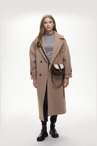 Toka Detaylı Kanvas Çanta Kahve