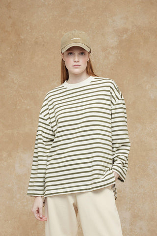 Striped Sweatshirt Green