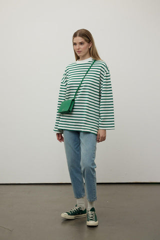 Striped Sweatshirt Emerald