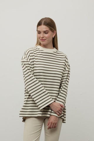 Striped Sweatshirt Mink