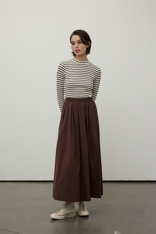 Comfortable Fit Skirt Brown