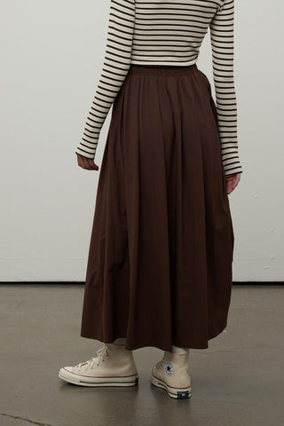 Comfortable Fit Skirt Brown