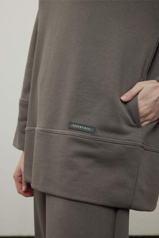 Stich Detailed Comfy Sweatshirt Anthracite