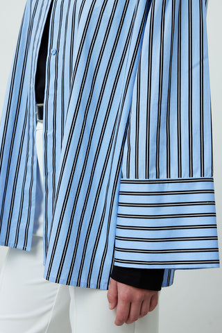 Striped Cotton Shirt Blue Stripe