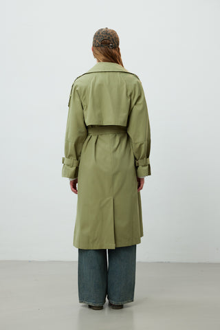 Pocket Detailed Trench Coat Khaki