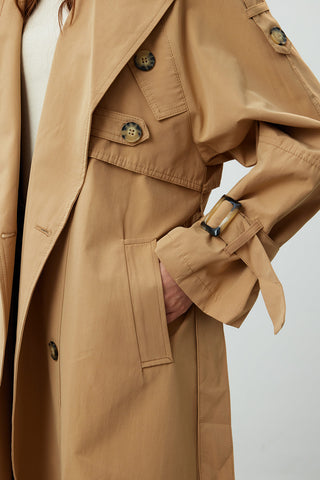 Pocket Detailed Trench Coat Camel