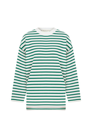 Striped Sweatshirt Emerald