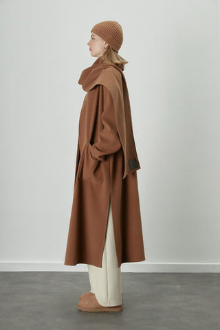 Elite Scarf Cachet Coat Camel