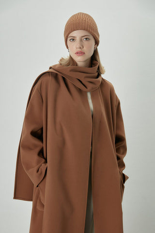 Elite Scarf Cachet Coat Camel