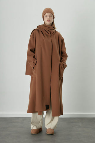 Elite Scarf Cachet Coat Camel