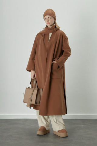 Elite Scarf Cachet Coat Camel