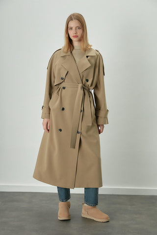 Premium Oversize Trench Coat Beige