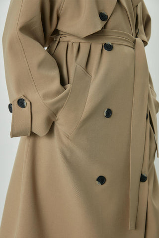 Premium Oversize Trench Coat Beige