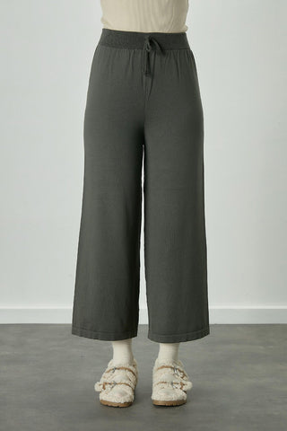 Thin Knitted Trousers Emerald