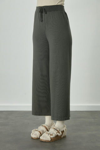 Thin Knitted Trousers Emerald