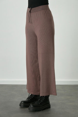 Thin Knitted Trousers Damson