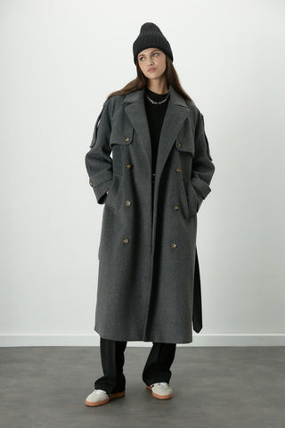 Premium Cachet Trench Coat Anthracite