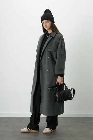 Premium Cachet Trench Coat Anthracite