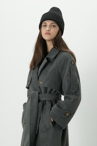 Premium Cachet Trench Coat Anthracite