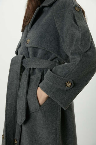 Premium Cachet Trench Coat Anthracite