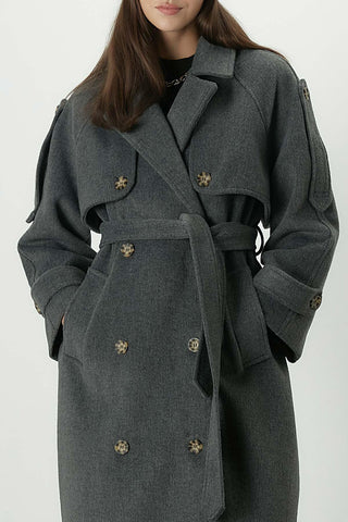 Premium Cachet Trench Coat Anthracite