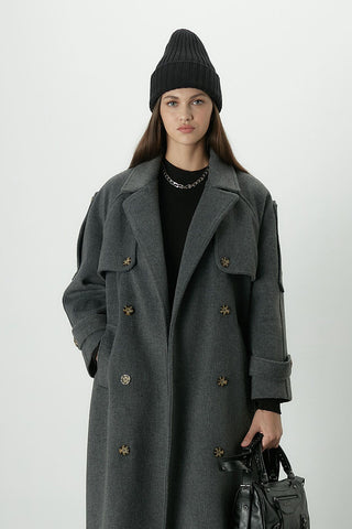 Premium Cachet Trench Coat Anthracite