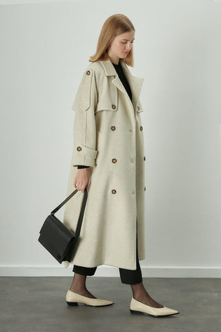 Premium Cachet Trench Coat Beige