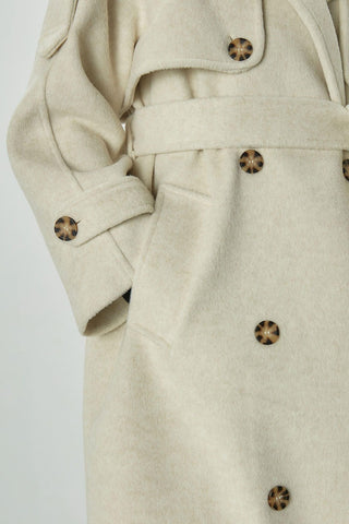 Premium Cachet Trench Coat Beige