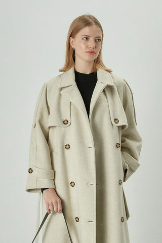 Premium Cachet Trench Coat Beige