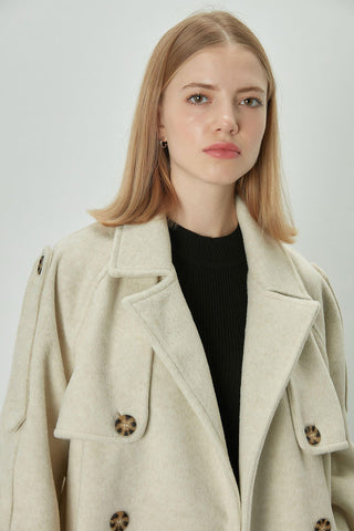 Premium Cachet Trench Coat Beige