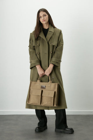 Premium Cachet Trench Coat Khaki