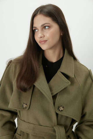 Premium Cachet Trench Coat Khaki