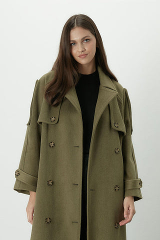 Premium Cachet Trench Coat Khaki