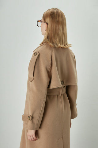 Premium Cachet Trench Coat Camel