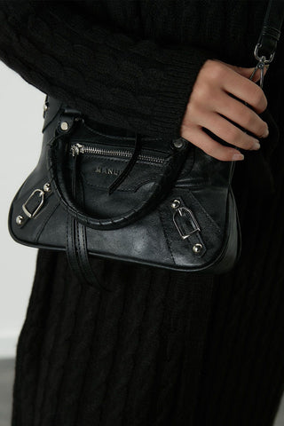 Woody Leather Bag Black