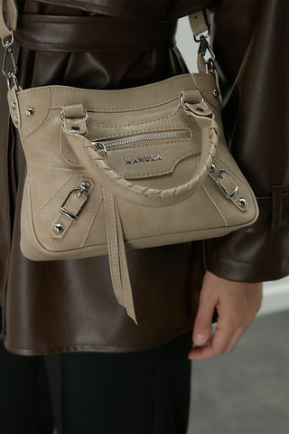 Woody Leather Bag Beige