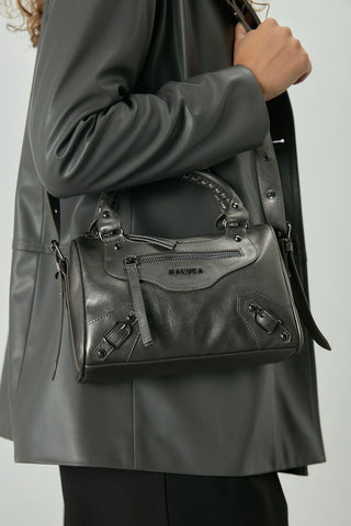 Marcie Leather Bag Silver