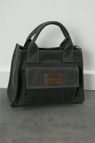 Faded Effect Mini Bag Black