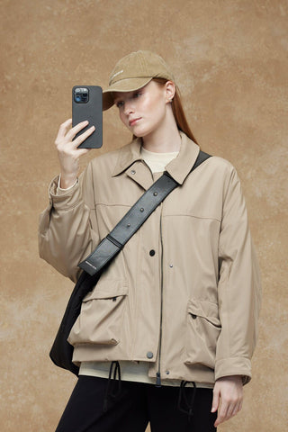 Oversize Bomber Coat Camel