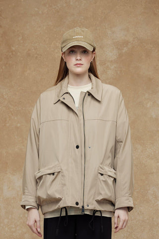 Oversize Bomber Coat Camel