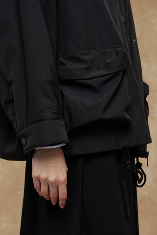 Oversize Bomber Coat Black