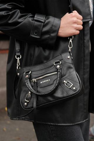 Woody Leather Bag Black