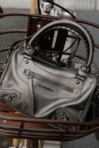 Marcie Leather Bag Silver