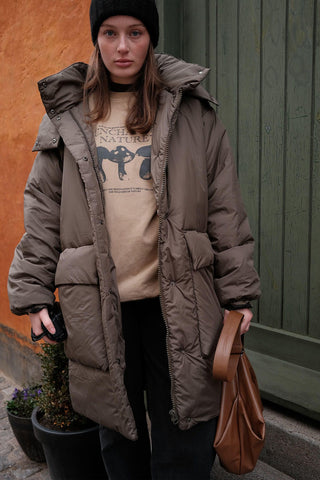 Hooded Anorak Jacket Mink