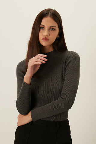 Basic Knitwear Bodysuit Anthracite