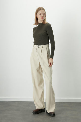 Basic Knitwear Bodysuit Military Khaki