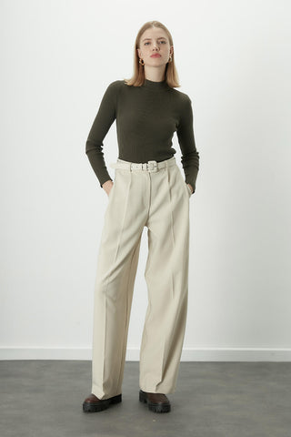 Basic Knitwear Bodysuit Military Khaki