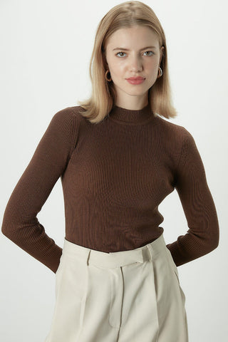 Basic Knitwear Bodysuit Chocolate