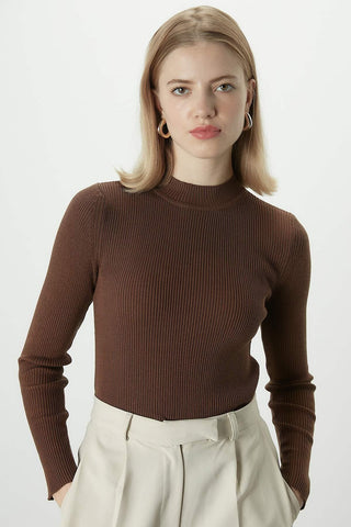 Basic Knitwear Bodysuit Chocolate